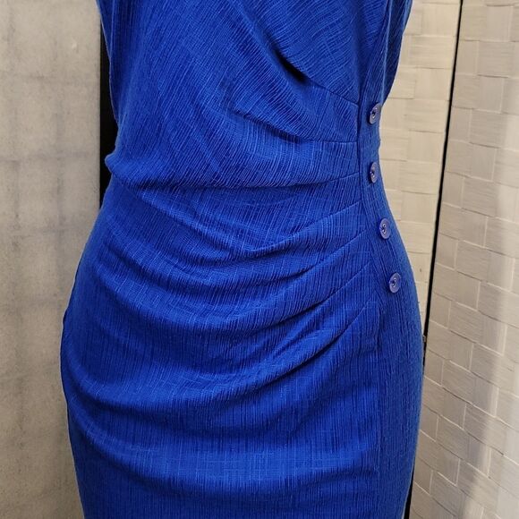 BRAND NEW ENFOCUS STUDIO BUTTON PLACKET SIDE RUCHED DETAILS DRESS - Picture 10 of 13